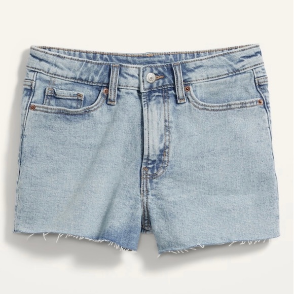 Old Navy: High-Waisted O.G. Straight Cut-Off Jean Shorts - Kallie (3” inseam) - Picture 1 of 8